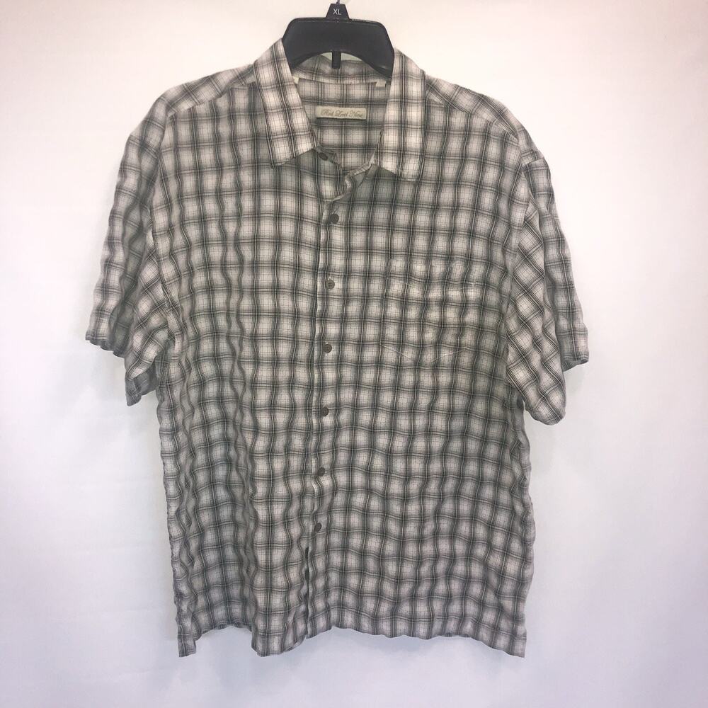 Red Level Nine Button Up Adult XL Mens Multicolor Short Sleeve Cotton Shirt